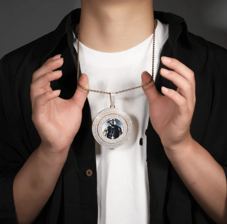 VVS Jewelry Thicc Fully Iced Custom Photo Pendant Necklace - Image 12