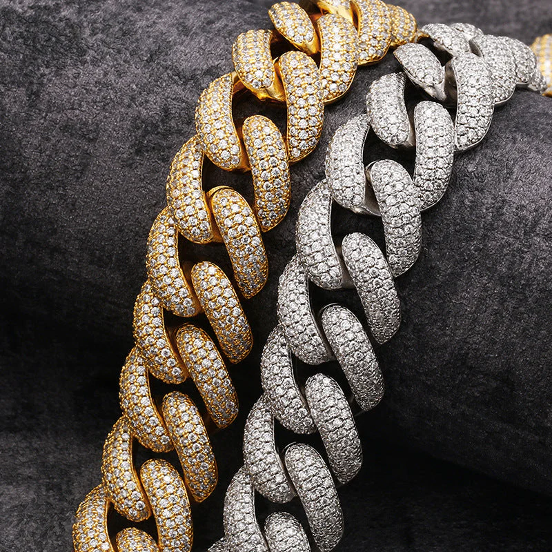 Thicc AF 20MM Fully Iced Out Diamond Cuban Link Bracelet - Image 6