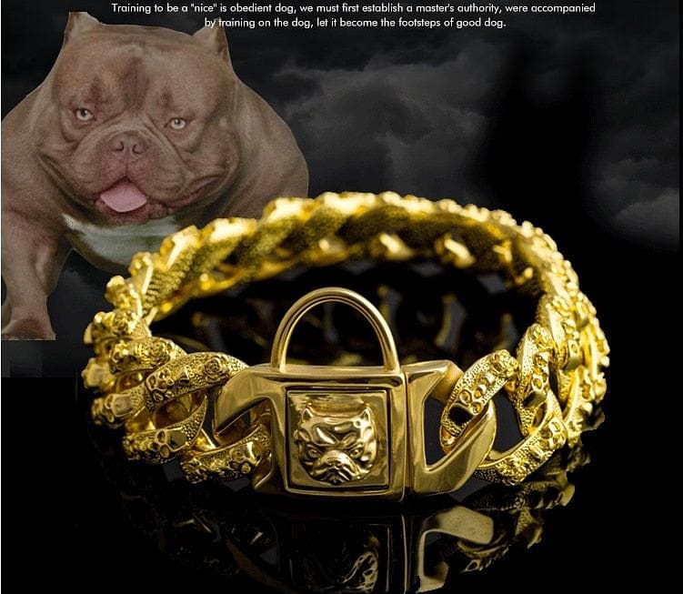 Thicc Skull Face Cuban Link Dog Collar - Image 4