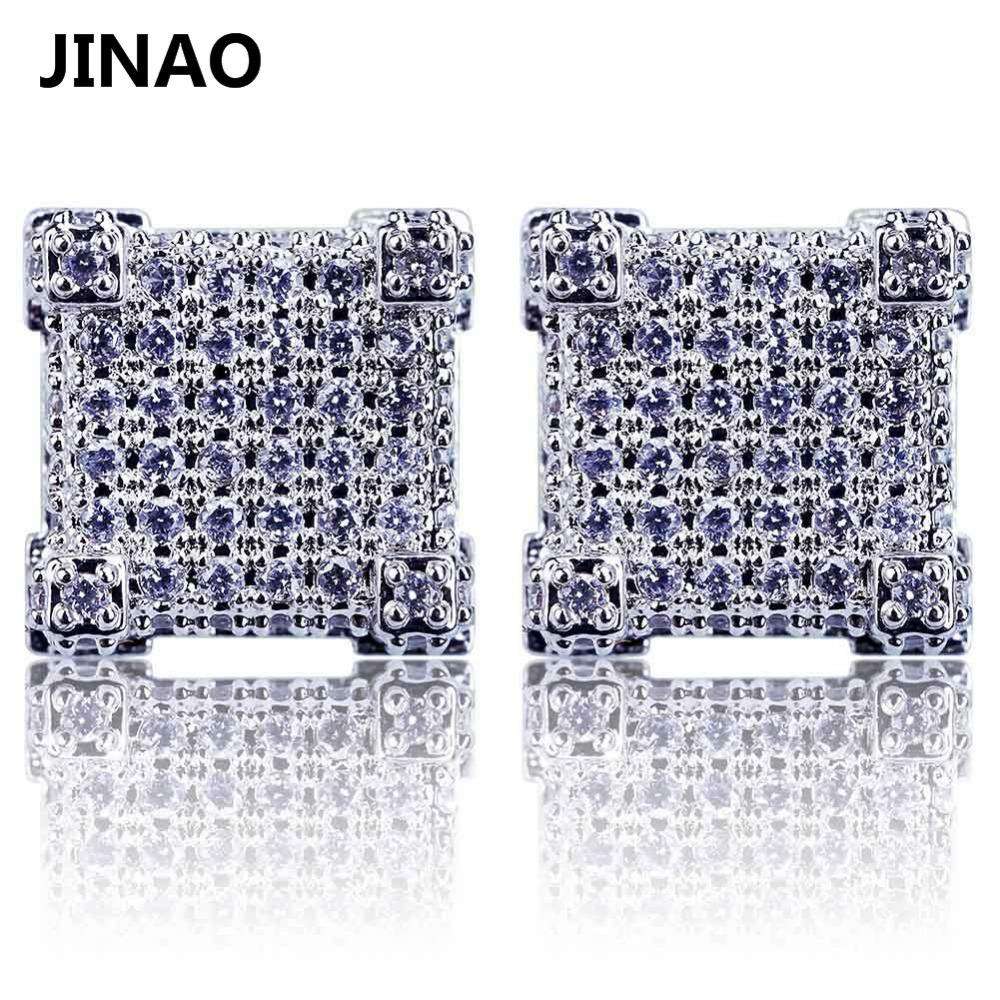 Thicc Square Bling Geometric Stud Earrings - Image 4