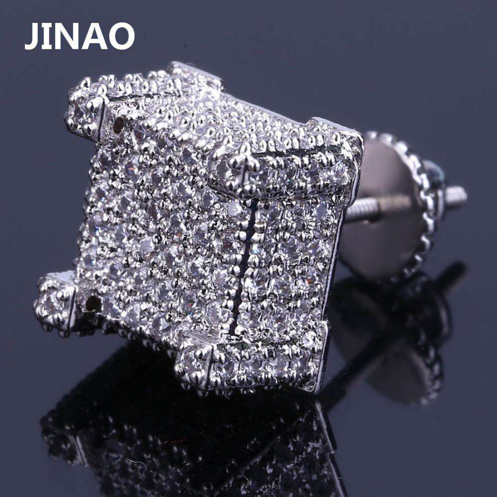 Thicc Square Bling Geometric Stud Earrings - Image 7