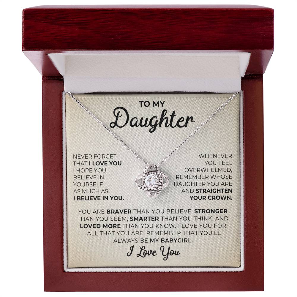 To My Daughter, I Love You Message Card Necklace - Image 4