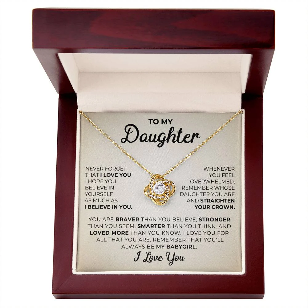 To My Daughter, I Love You Message Card Necklace - Image 5