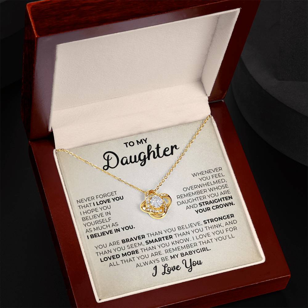 To My Daughter, I Love You Message Card Necklace - Image 6