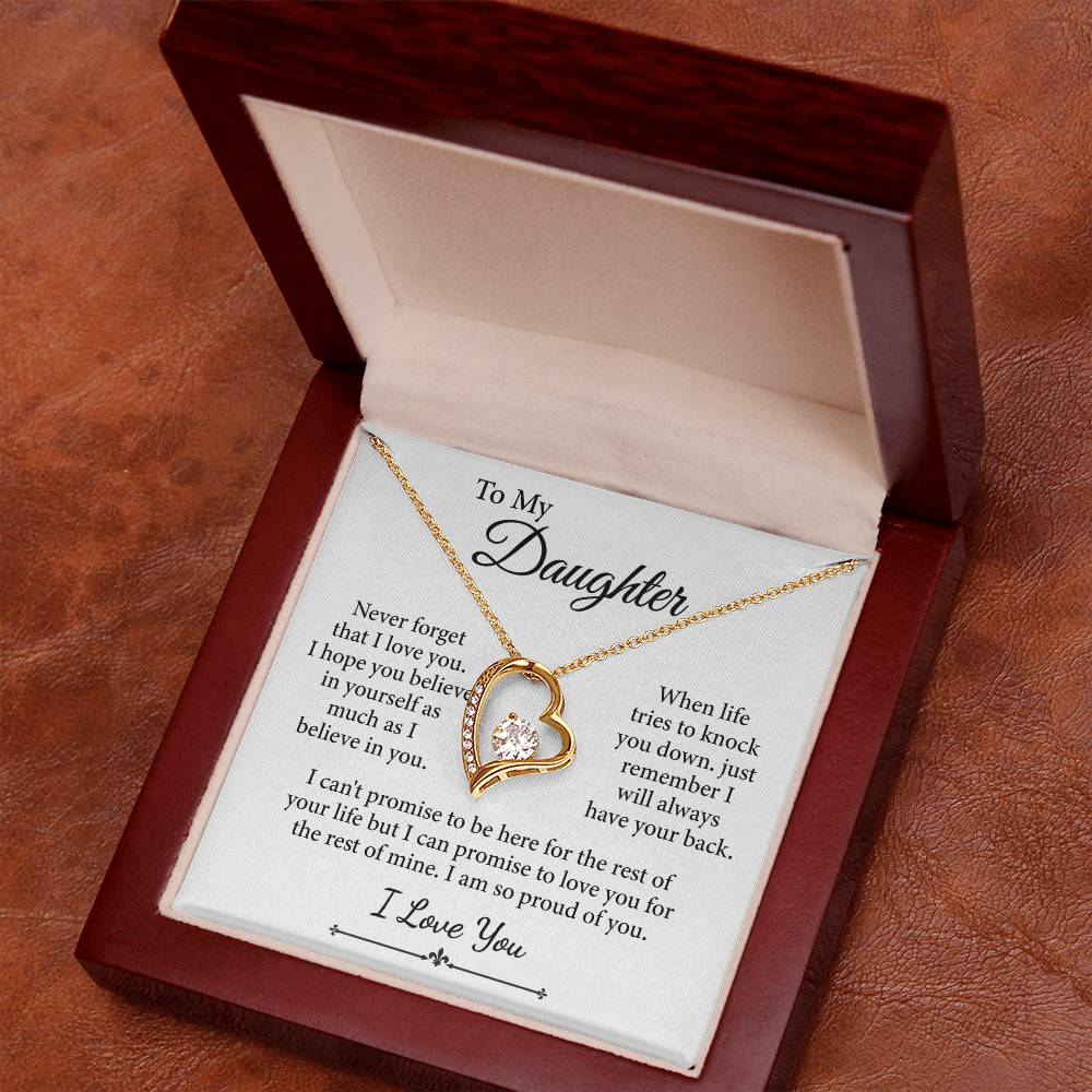 To My Daughter, I Love You Message Card Necklace (I am so proud of you) - Image 10