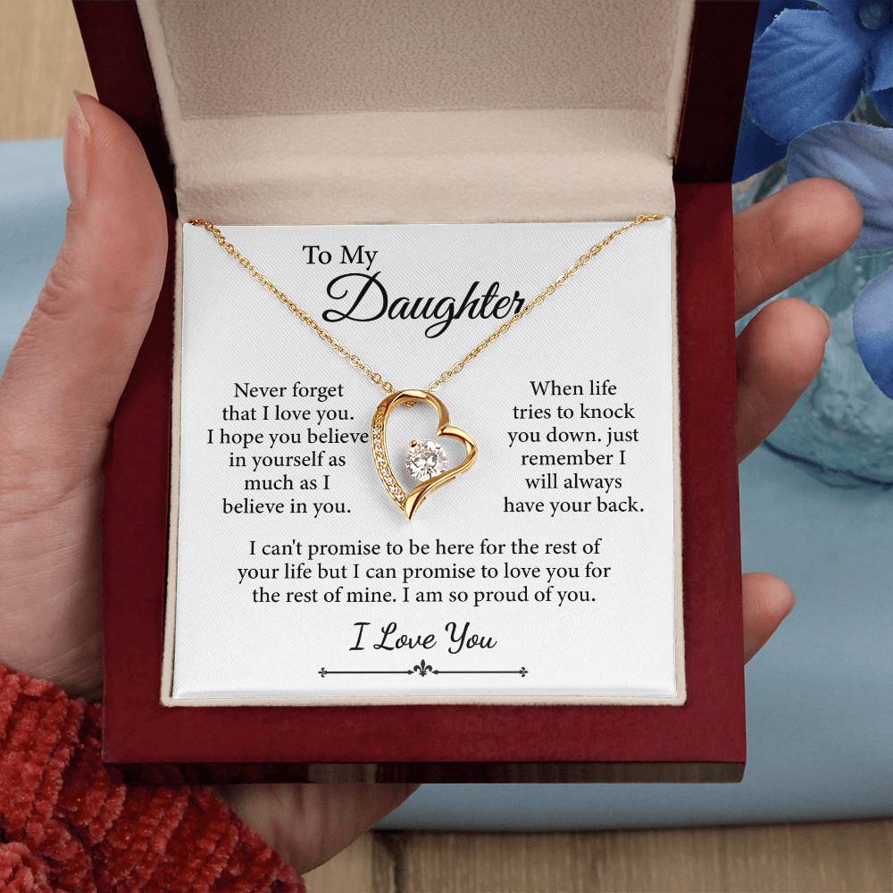 To My Daughter, I Love You Message Card Necklace (I am so proud of you) - Image 11