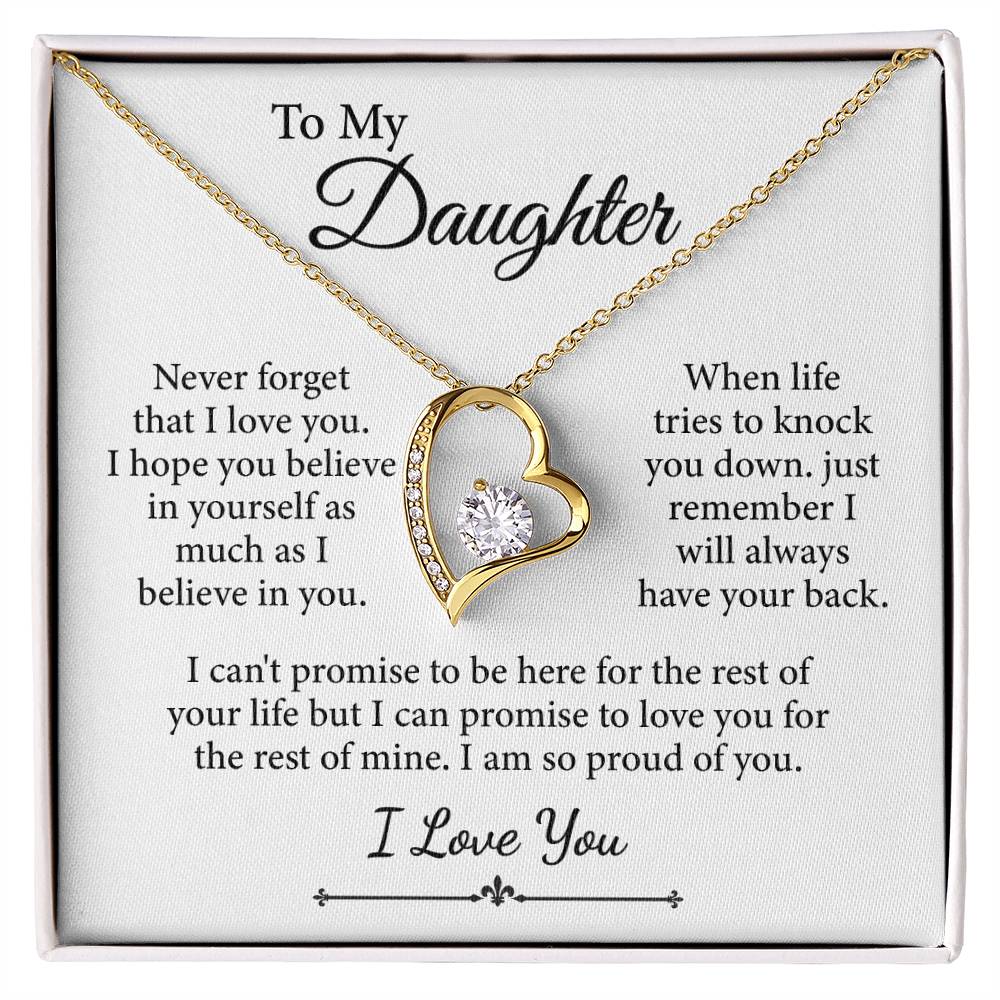 To My Daughter, I Love You Message Card Necklace (I am so proud of you) - Image 6