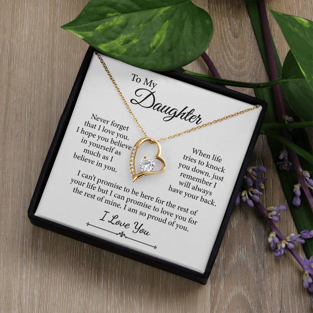 To My Daughter, I Love You Message Card Necklace (I am so proud of you) - Image 7
