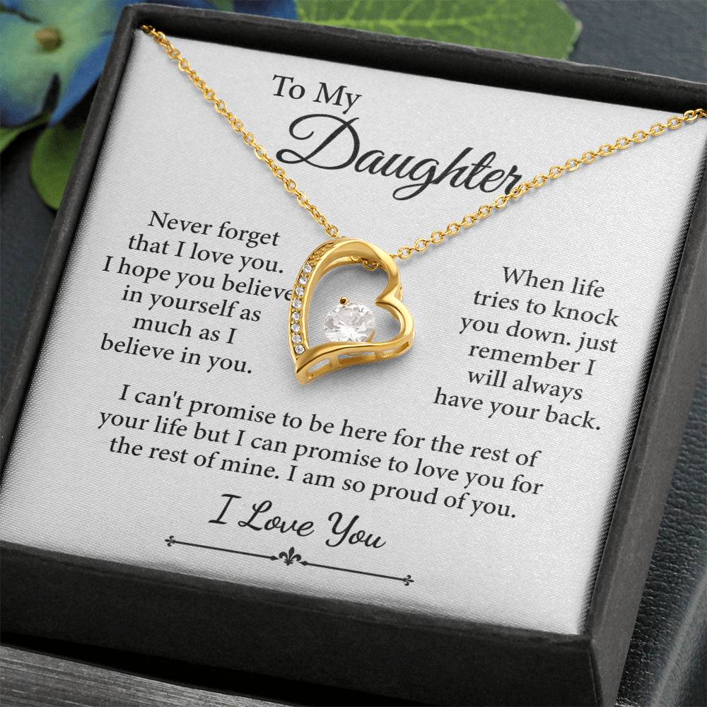 To My Daughter, I Love You Message Card Necklace (I am so proud of you) - Image 8