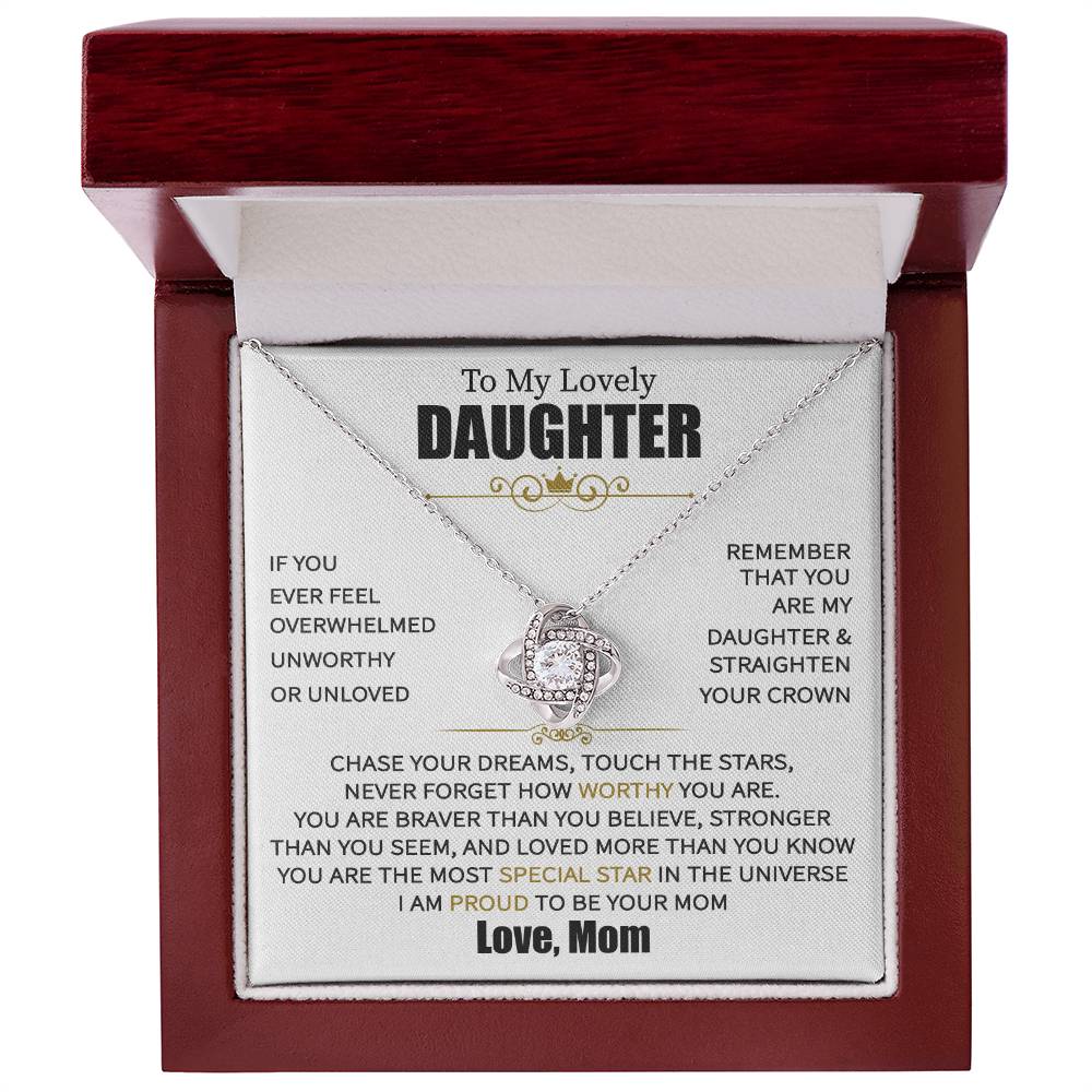 To My Daughter From Mom Message Card Necklace - Image 4
