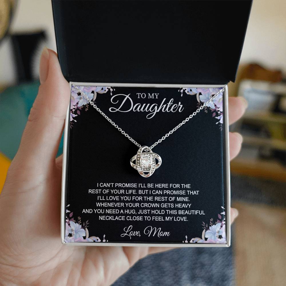To My Daughter (Love, Mom) Message Card Necklace - Image 2