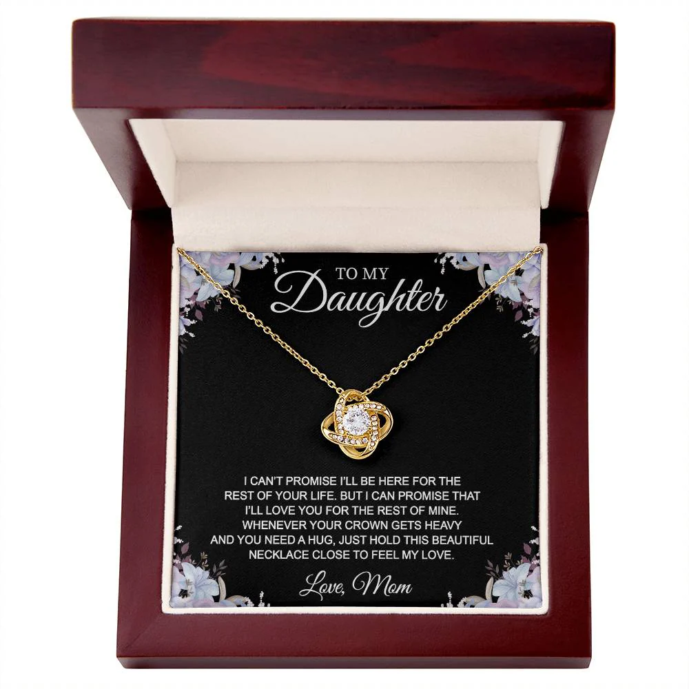 To My Daughter (Love, Mom) Message Card Necklace - Image 5