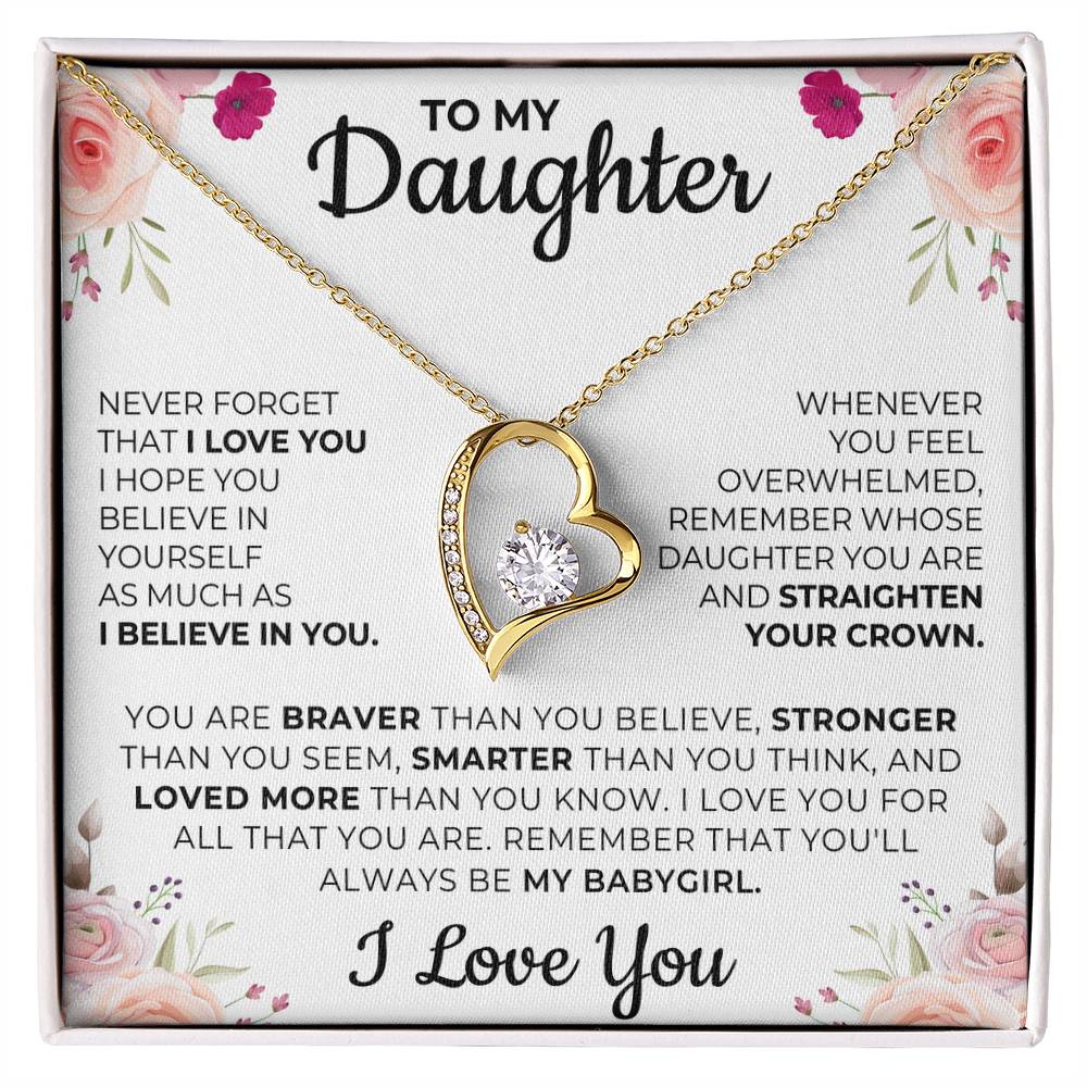 To My Daughter Message Card Necklace - Image 6