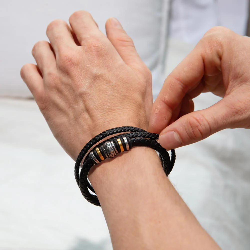 To My Man (I Love You Forever and Always) Message Card Bracelet - Image 3