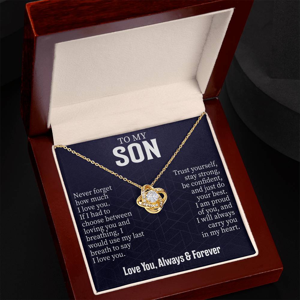 To My Son Message Card Necklace - Image 6