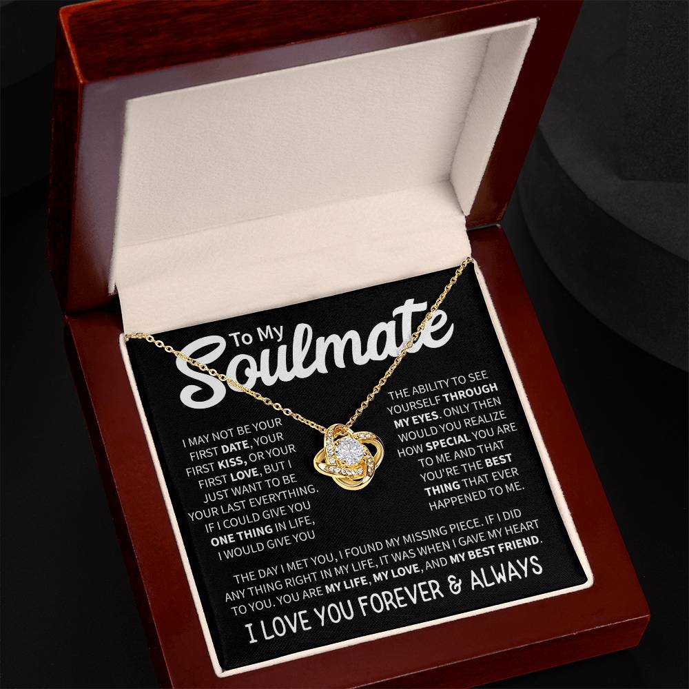 To My Soulmate (I Love You Forever & Always) Message Card Necklace - Image 6