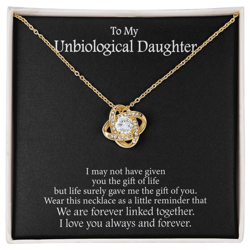 To My Unbiological Daughter Message Card Necklace - Image 3