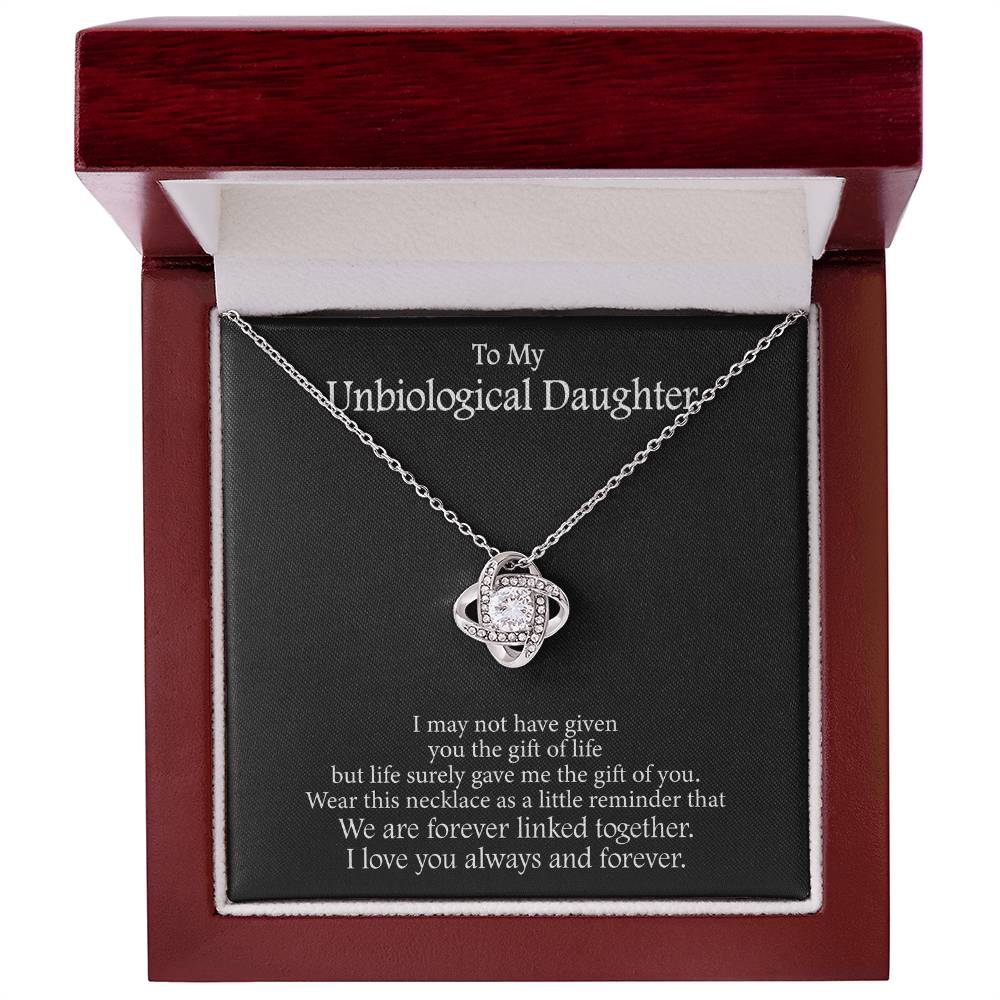 To My Unbiological Daughter Message Card Necklace - Image 4