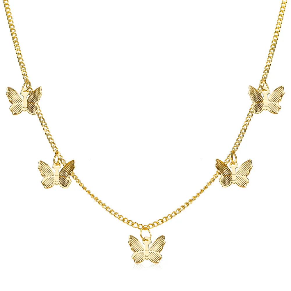 Trendy Butterfly Simple Single Layer Necklace - Image 6