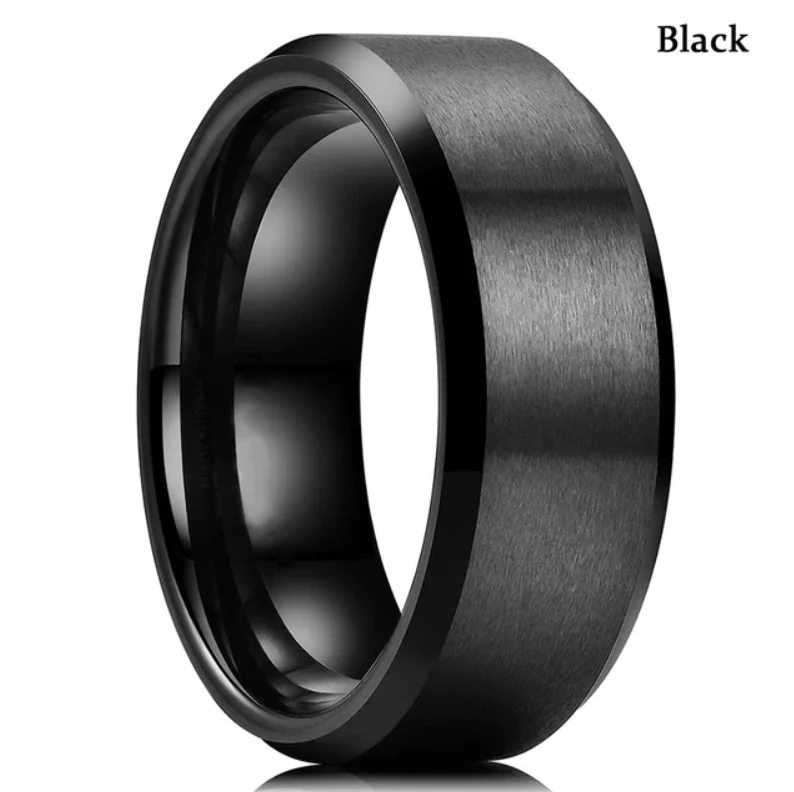 Tungsten Carbide 8MM Gold/Silver Band Ring Comfort Fit - Image 4