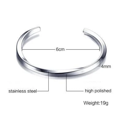Twisted Unisize Men's Minimalist Bangle - Image 10