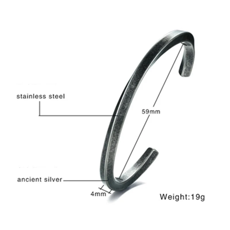 Twisted Unisize Men's Minimalist Bangle - Image 11