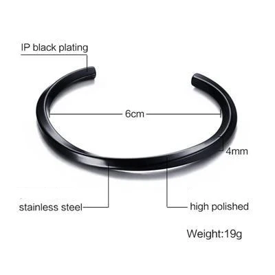 Twisted Unisize Men's Minimalist Bangle - Image 12