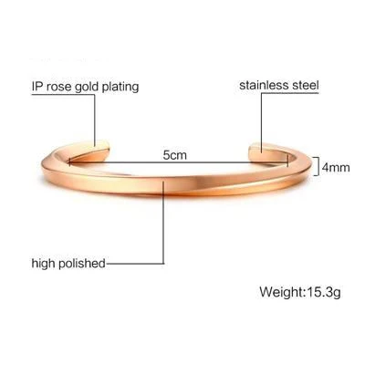 Twisted Unisize Men's Minimalist Bangle - Image 14
