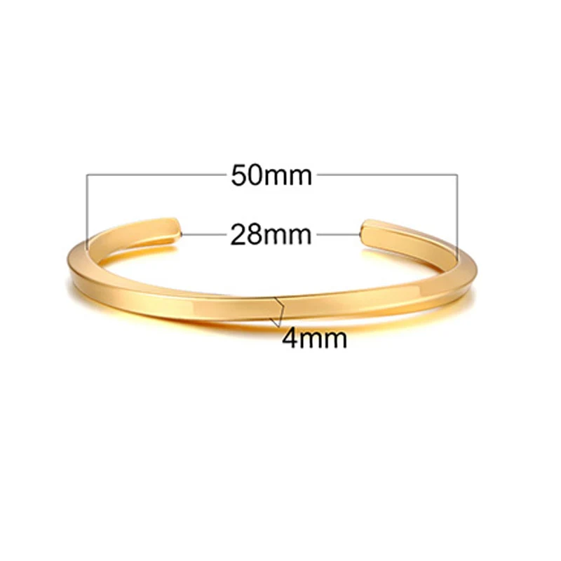 Twisted Unisize Men's Minimalist Bangle - Image 7