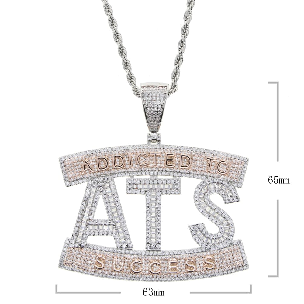 Two-tone Addicted to Success "ATS" Baguette Pendant Chain - Image 12