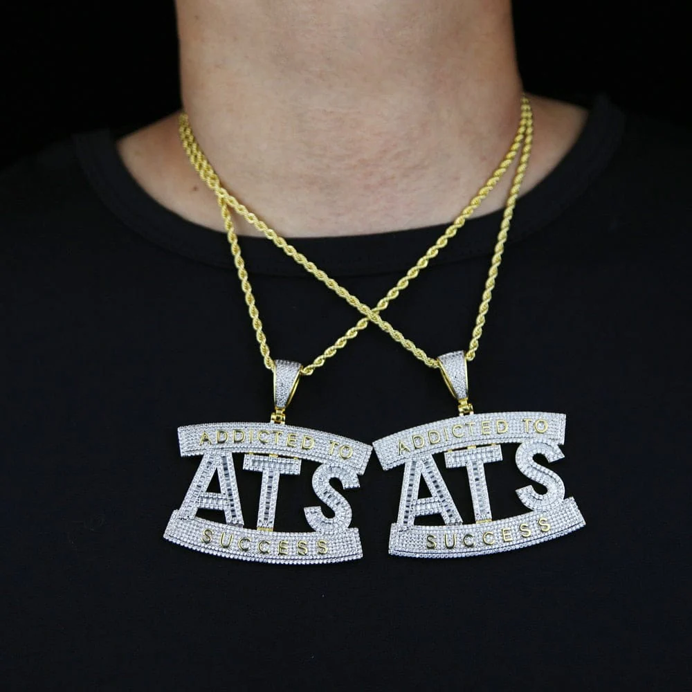 Two-tone Addicted to Success "ATS" Baguette Pendant Chain - Image 2