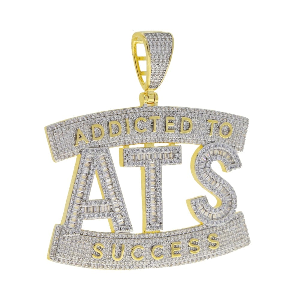 Two-tone Addicted to Success "ATS" Baguette Pendant Chain - Image 3