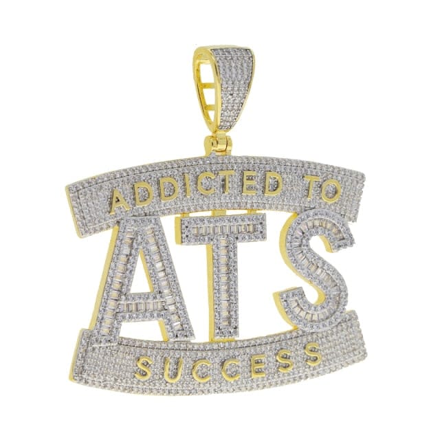 Two-tone Addicted to Success "ATS" Baguette Pendant Chain - Image 4