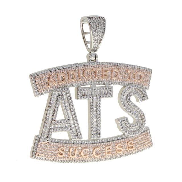 Two-tone Addicted to Success "ATS" Baguette Pendant Chain - Image 6