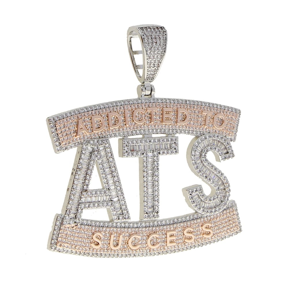 Two-tone Addicted to Success "ATS" Baguette Pendant Chain - Image 7