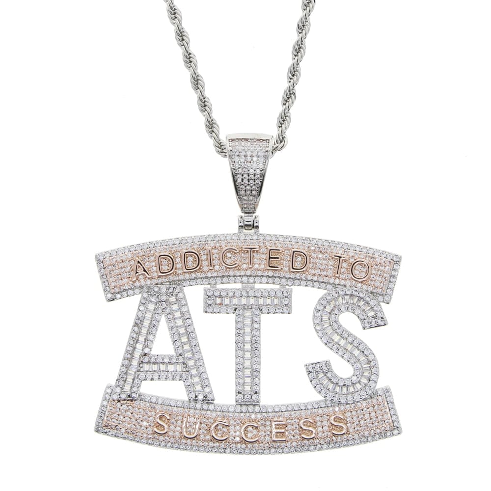 Two-tone Addicted to Success "ATS" Baguette Pendant Chain - Image 9
