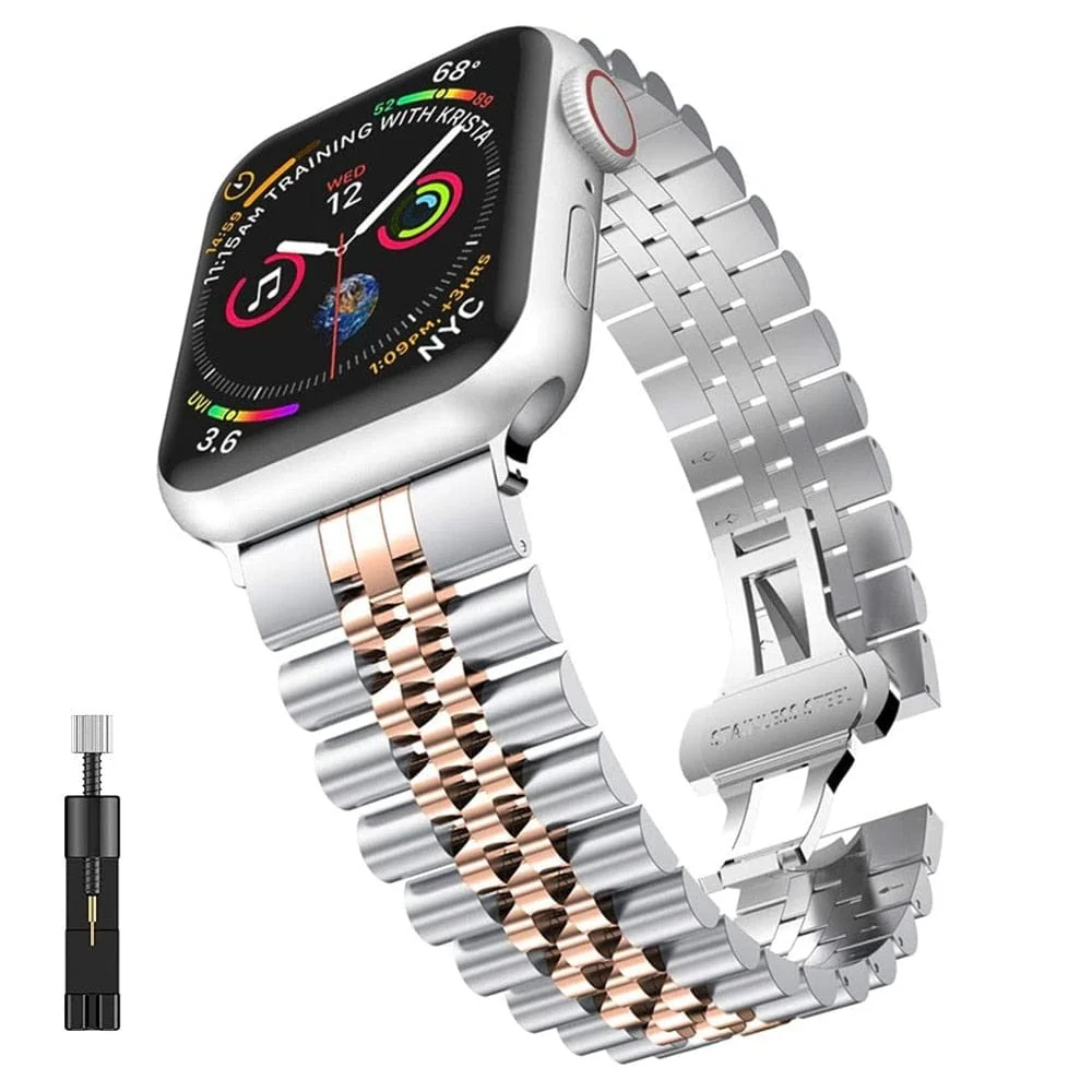 Compatible with Apple Watch - Two-tone Classic Watch Band - Image 3