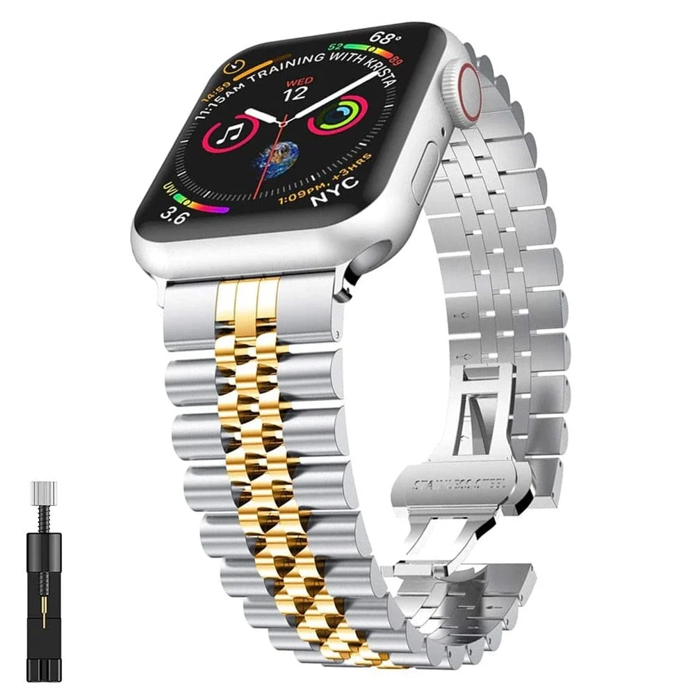 Compatible with Apple Watch - Two-tone Classic Watch Band - Image 4