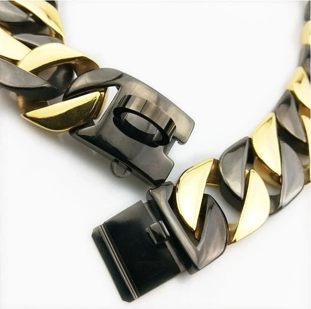 Two-Tone Cuban Link Dog Collar - Image 7