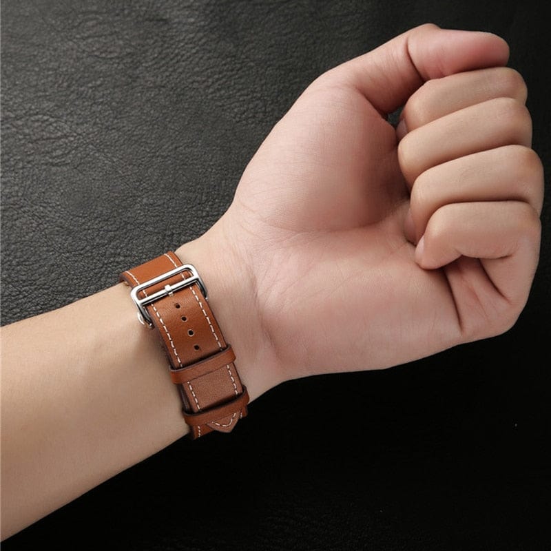 Two-Tone Leather Watch Strap for Smart Watches - Image 10