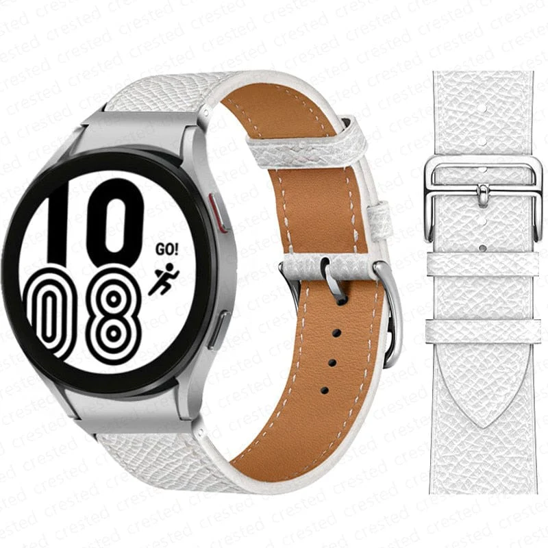 Two-Tone Leather Watch Strap for Smart Watches - Image 3