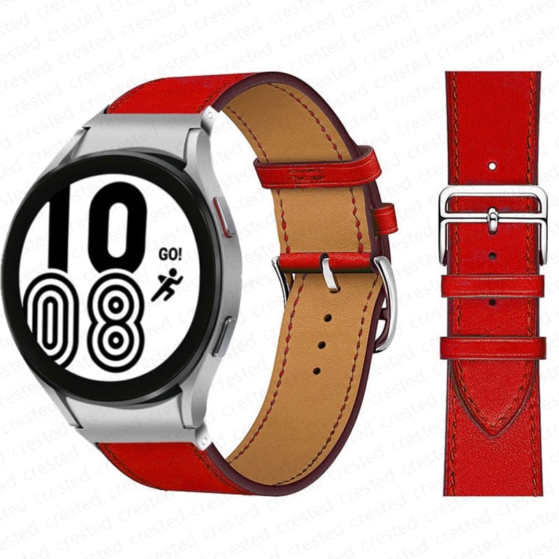 Two-Tone Leather Watch Strap for Smart Watches - Image 6