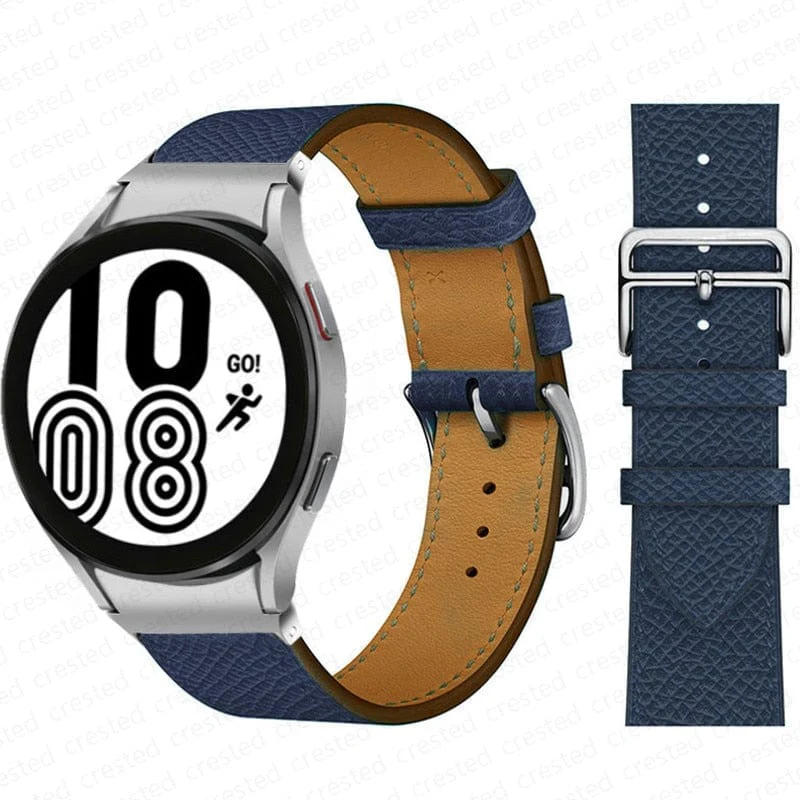Two-Tone Leather Watch Strap for Smart Watches - Image 7