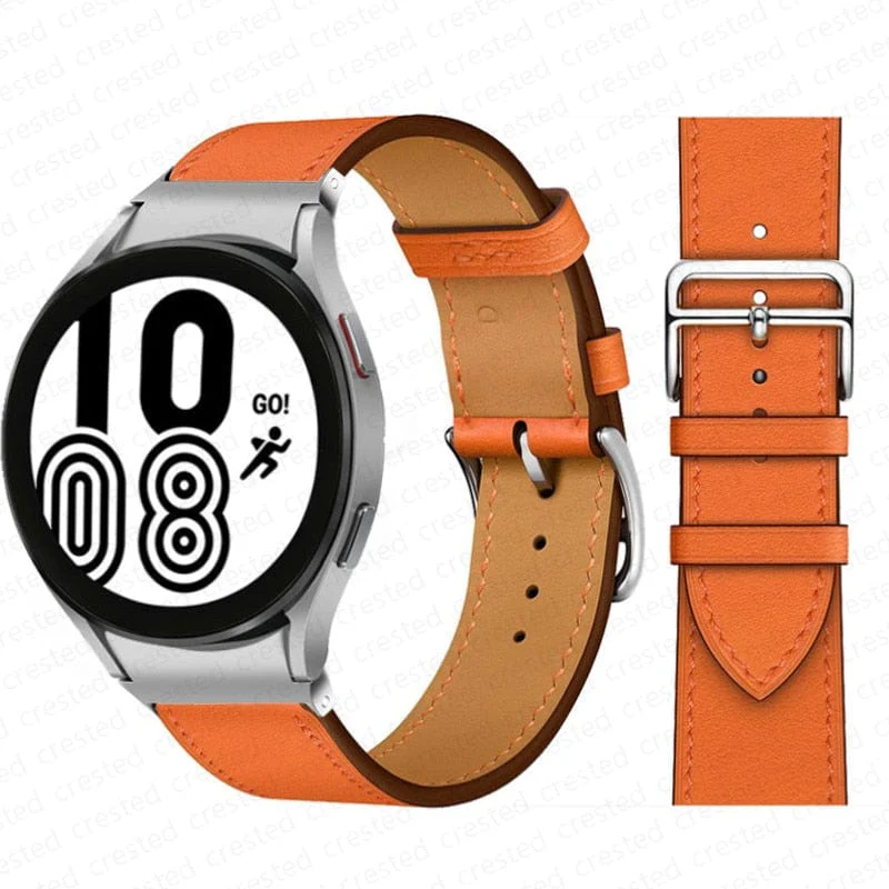 Two-Tone Leather Watch Strap for Smart Watches - Image 8