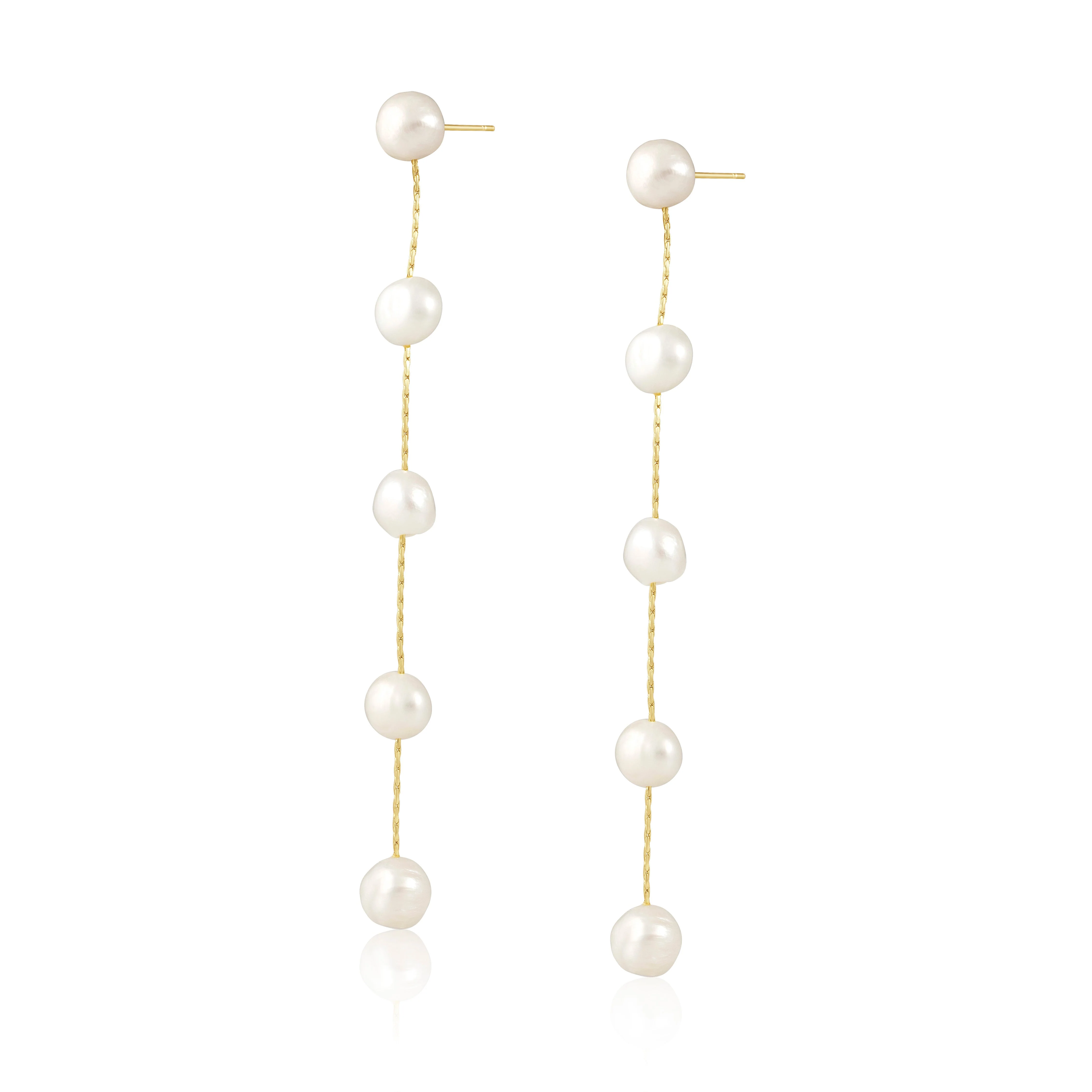 Sabrina Pearl Drop Earrings - Image 3