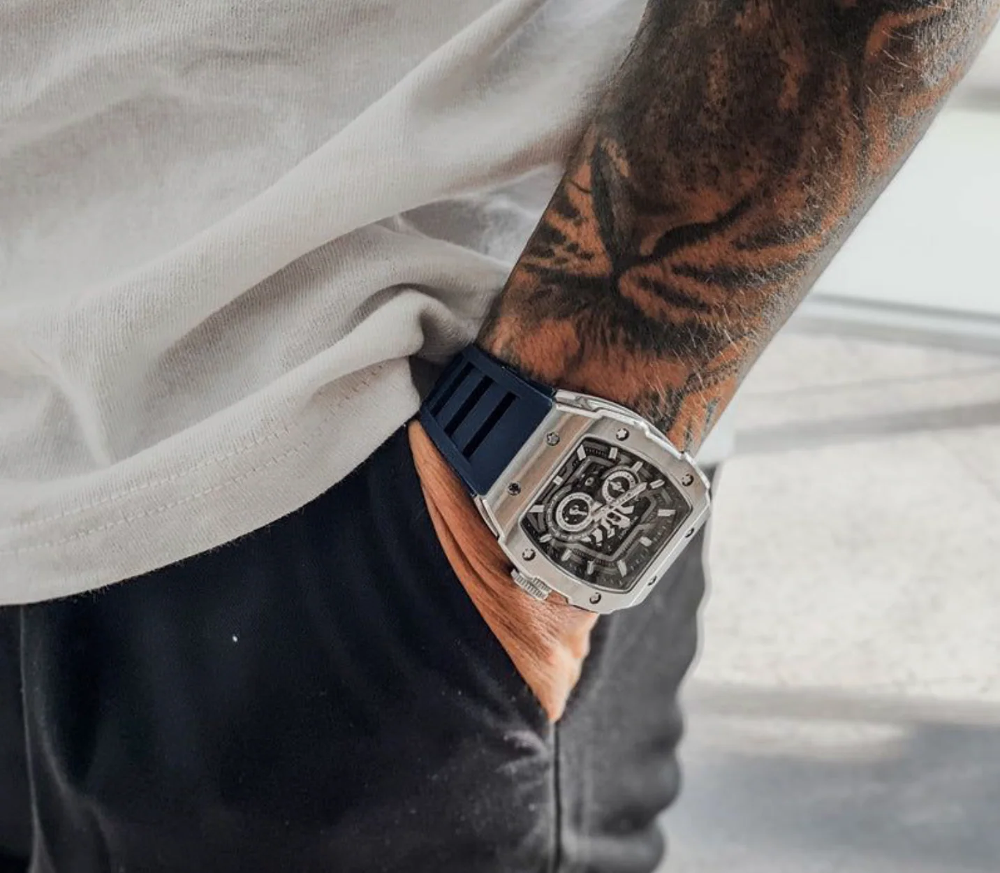 Speedy Tonneau Skeleton Automatic Watch - Image 5