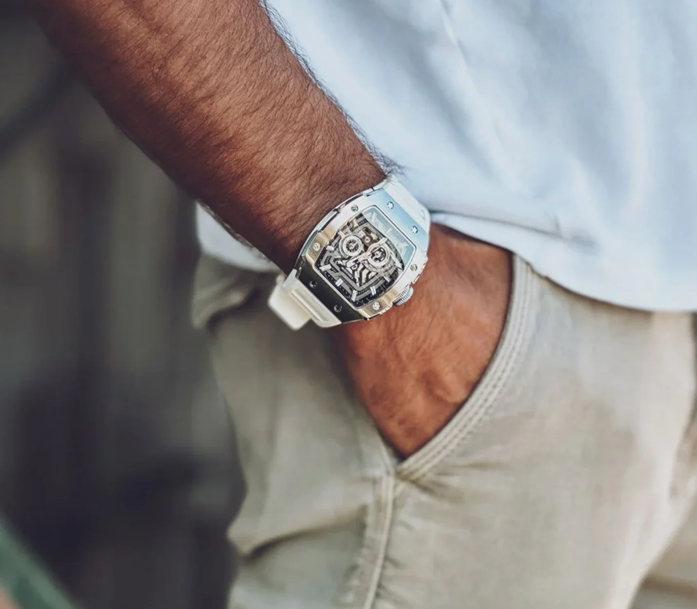 Speedy Tonneau Skeleton Automatic Watch - Image 7