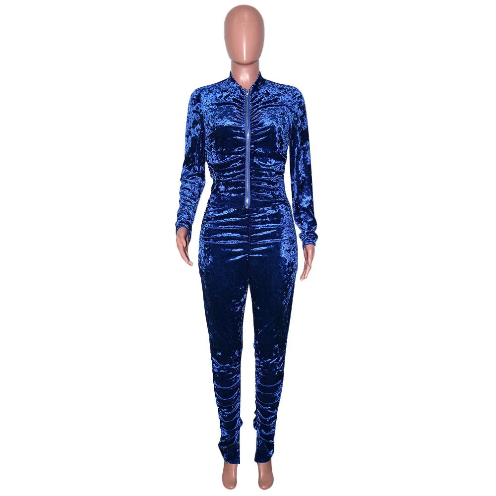 Velvet Stacked Zipper Tracksuit - Image 22