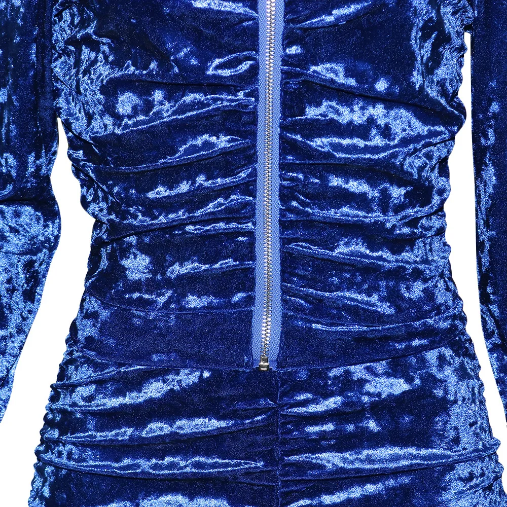 Velvet Stacked Zipper Tracksuit - Image 27