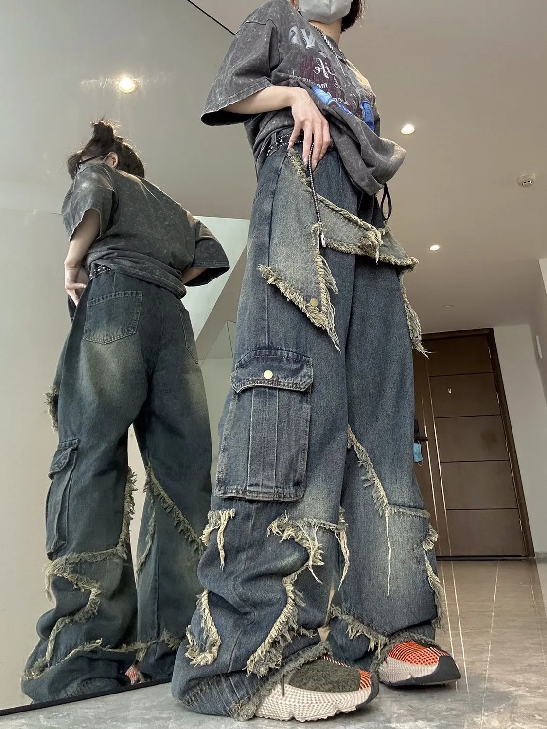 Vintage Oversize Star Aesthetic Pants - Image 2